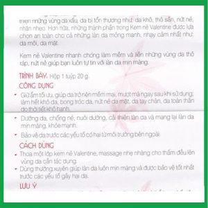 Nhà Thuốc Thành Hương - Kem nẻ Valentine Sao Thái Dương 20g 1 Nhà Thuốc Thành Hương - Valentine1