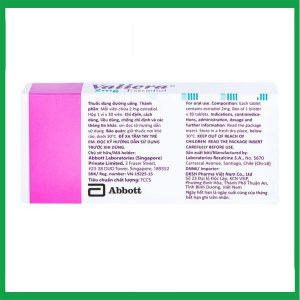 Nhà Thuốc Thành Hương - Thuốc Valiera 2mg Abbott điều trị chứng rối loạn vận mạch (1 vỉ x 30 viên) 2 Nhà Thuốc Thành Hương - Valiera1