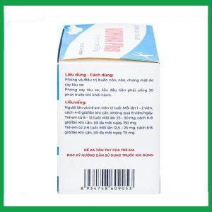 Nhà Thuốc Thành Hương - Thuốc Vomina Plus 50mg phòng và điều trị triệu chứng buồn nôn, chóng mặt khi say tàu xe (25 vỉ x 4 viên) 1 Nhà Thuốc Thành Hương - Vomina 2