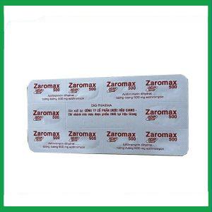 Nhà Thuốc Thành Hương - Thuốc Zaromax 500 DHG Pharma điều trị viêm phế quản, viêm phổi (3 vỉ x 10 viên) 1 Nhà Thuốc Thành Hương - Zaromax 500 2