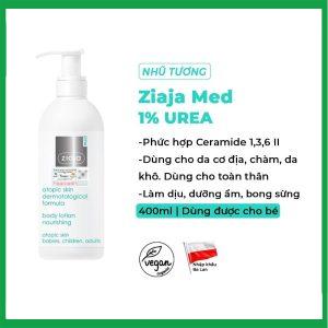 Nhà Thuốc Thành Hương - Nhũ tương mượt da toàn thân 1% Urê Ziaja dưỡng ẩm, bảo vệ da, làm dịu tổn thương da (400ml) 2 Nhà Thuốc Thành Hương - Ziaja Med Atopic Skin 400ml Nhu tuong muot da toan than1