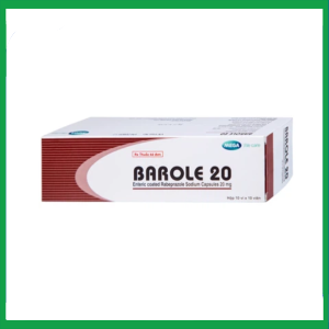 Thuốc Barole 20mg điều trị viêm loét do trào ngược dạ dày - thực quản (10 vỉ x 10 viên)