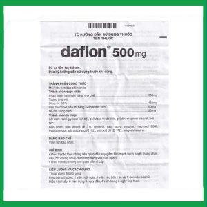 Nhà Thuốc Thành Hương - Thuốc Daflon 500mg điều trị các triệu chứng liên quan đến suy giảm tĩnh mạch bạch huyết và trĩ cấp (60 viên) 1 Nhà Thuốc Thành Hương - a2 3 2