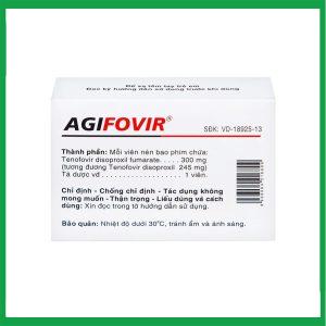 Nhà Thuốc Thành Hương - Thuốc Agifovir 300mg Agimexpharm hỗ trợ điều trị HIV-1, viêm gan B mạn tính (3 vỉ x 10 viên) 2 Nhà Thuốc Thành Hương - agif2
