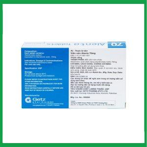 Nhà Thuốc Thành Hương - Thuốc Alenta 70mg Getz điều trị loãng xương (1 vỉ x 4 viên) 3 Nhà Thuốc Thành Hương - alen1
