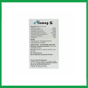 Nhà Thuốc Thành Hương - Hỗn dịch uống Alumag-S Agimexpharm điều trị viêm loét dạ dày tá tràng (20 gói x 15g) 1 Nhà Thuốc Thành Hương - alu1
