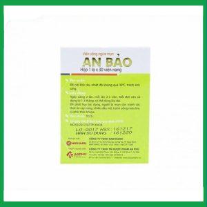 Nhà Thuốc Thành Hương - Viên uống ngừa mụn An Bảo Nam Dược sạch mụn, chống thâm, mờ sẹo (30 viên) 3 Nhà Thuốc Thành Hương - an bao chinh 4