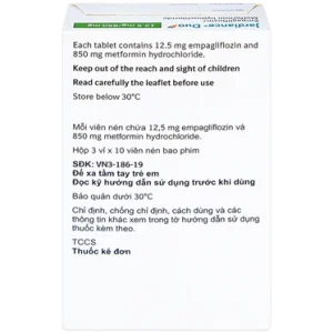 Nhà Thuốc Thành Hương - Thuốc Jardiance Duo 12.5mg/850mg Boehringer điều trị tiểu đường type 2 (3 vỉ x 10 viên) 2 Nhà Thuốc Thành Hương - ardiance Duo 12.5mg 850mg 2