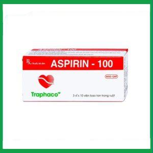 Nhà Thuốc Thành Hương - Thuốc Aspirin 100mg phòng ngừa nhồi máu cơ tim, đột quỵ (3 vỉ x 10 viên) 1 Nhà Thuốc Thành Hương - asp1