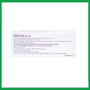 Nhà Thuốc Thành Hương - Thuốc Betaloc Zok 25mg AstraZeneca điều trị tăng huyết áp (1 vỉ x 14 viên) 1 Nhà Thuốc Thành Hương - b2
