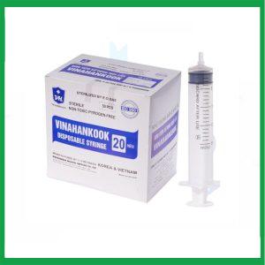 Nhà Thuốc Thành Hương - Bơm tiêm sử dụng một lần Vinahankook 20ml/cc được khử trùng bằng khí E.O (Hộp 50 cái) 2 Nhà Thuốc Thành Hương - bom tiem nhua 20ml1