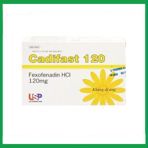 Nhà Thuốc Thành Hương - Thuốc Cadifast 120 US Pharma điều trị mày đay mạn tính vô căn, giảm viêm mũi dị ứng (3 vỉ x 10 viên) 2 Nhà Thuốc Thành Hương - cadifast1