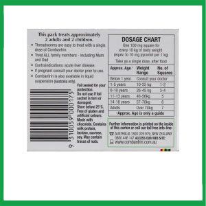 Nhà Thuốc Thành Hương - Tẩy giun Combantrin Socola Úc (Hộp 4 vỉ x 6 thanh) 2 Nhà Thuốc Thành Hương - combantrin 1