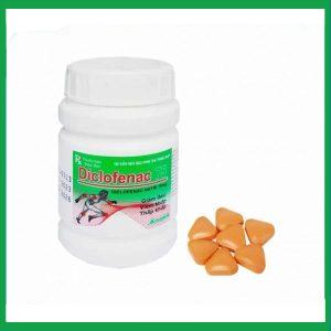 Diclofenac 75mg giảm đau do Viêm Khớp, Viêm Cơ (Lọ 100v)