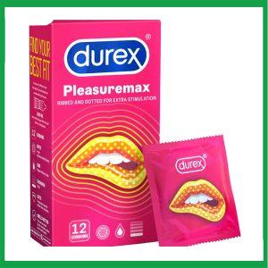 Bao cao su Durex Pleasuremax 12 cái có chấm nổi 56mm