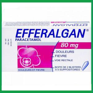 Nhà Thuốc Thành Hương - Viên đặt Efferalgan 80mg hạ sốt giảm đau cho trẻ 1 Nhà Thuốc Thành Hương - efferalgan 80mg 1