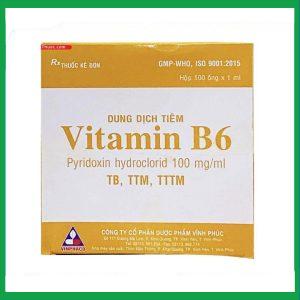 Thuốc tiêm Vitamin B6 100Mg/Ml Vinphaco điều trị thiếu vitamin B6 (100 ống x 1ml)