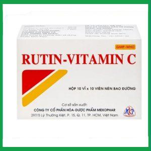 Nhà Thuốc Thành Hương - Thuốc Rutin-Vitamin C Mekophar hỗ trợ điều trị các hội chứng chảy máu, xơ cứng (10 vỉ x 10 viên) 5 Nhà Thuốc Thành Hương - fb 2 2024 07 08T134757.553