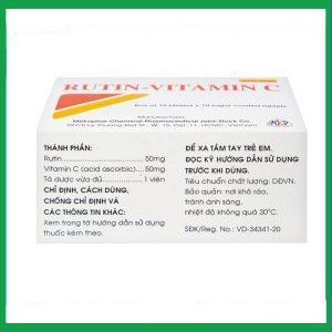 Nhà Thuốc Thành Hương - Thuốc Rutin-Vitamin C Mekophar hỗ trợ điều trị các hội chứng chảy máu, xơ cứng (10 vỉ x 10 viên) 3 Nhà Thuốc Thành Hương - fb 2 2024 07 08T134913.545