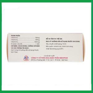 Nhà Thuốc Thành Hương - Thuốc Vitamin B1 - B6 - B12 Mekophar điều trị thiếu hụt Vitamin nhóm B (10 vỉ x 10 viên) 3 Nhà Thuốc Thành Hương - fb 2 2024 07 08T164355.284