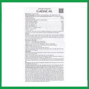 Nhà Thuốc Thành Hương - Dung dịch uống Gadacal Hà Tây bổ sung Calci, Lysin và các Vitamin (20 ống x 10ml) 5 Nhà Thuốc Thành Hương - fb 2 60