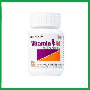 Thuốc Vitamin PP 50mg Pharmedic phòng ngừa và điều trị bệnh pellagra (60 viên)