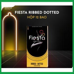 Bao cao su Fiesta Ribbed Dotted gân, gai, bo đầu 12 cái
