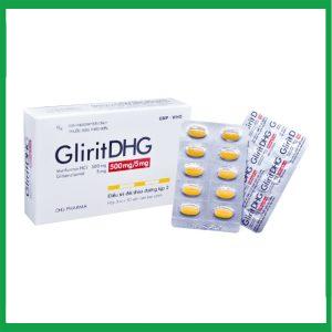 Thuốc GliritDHG 500mg/5mg điều trị tiểu đường tuýp 2 (3 vỉ x 10 viên)