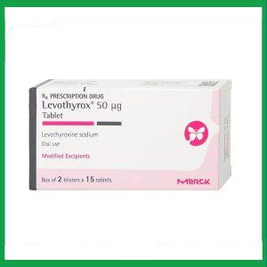 Thuốc Levothyrox 50µg Merck điều trị bướu giáp, suy giáp, ung thư giáp (Hộp 2 vỉ x 15 viên)