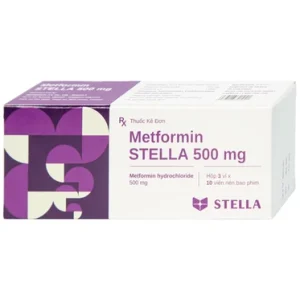 Metformin Stella 500mg điều trị bệnh đái tháo đường tuýp 2 (3 vỉ x 10 viên)