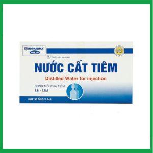 Nước cất pha tiêm ống thuỷ tinh HDpharma hòa tan, pha loãng các chế phẩm thuốc (Hộp 50 ống x 5ml)