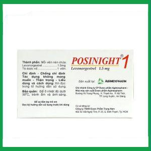 Nhà Thuốc Thành Hương - Thuốc Posinight 1 dùng tránh thai khẩn cấp (1 viên) 1 Nhà Thuốc Thành Hương - posinight 2