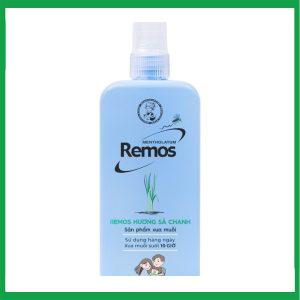 Xịt chống muỗi Remos hương sả chanh 70ml giúp xua muỗi suốt 10 giờ