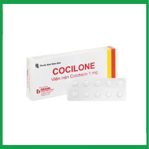 Thuốc Cocilone 1mg BRAWN phòng tái phát viêm khớp do gút và điều trị dài ngày bệnh gút (1 vỉ x 10 viên)