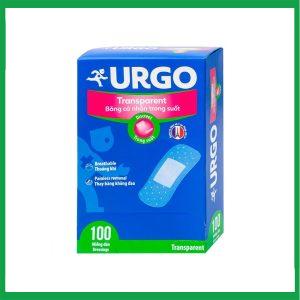 Băng cá nhân trong suốt Urgo Transparent 2cm x 7.2cm bảo vệ vết thương nhỏ, vết trầy xước (100 miếng)