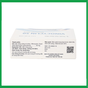 Nhà Thuốc Thành Hương - Thuốc Vinocyclin 50 Medisun điều trị mụn trứng cá, nhiễm trùng đường hô hấp (3 vỉ x 10 viên) 3 Nhà Thuốc Thành Hương - smartpharma 9