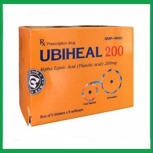 Thuốc Ubiheal 200 Nam Hà điều trị các rối loạn cảm giác do bệnh thần kinh đái tháo đường (5 vỉ x 6 viên)